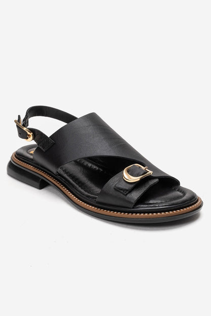 CRUEL - Black Genuine Leather Sandal (Women)