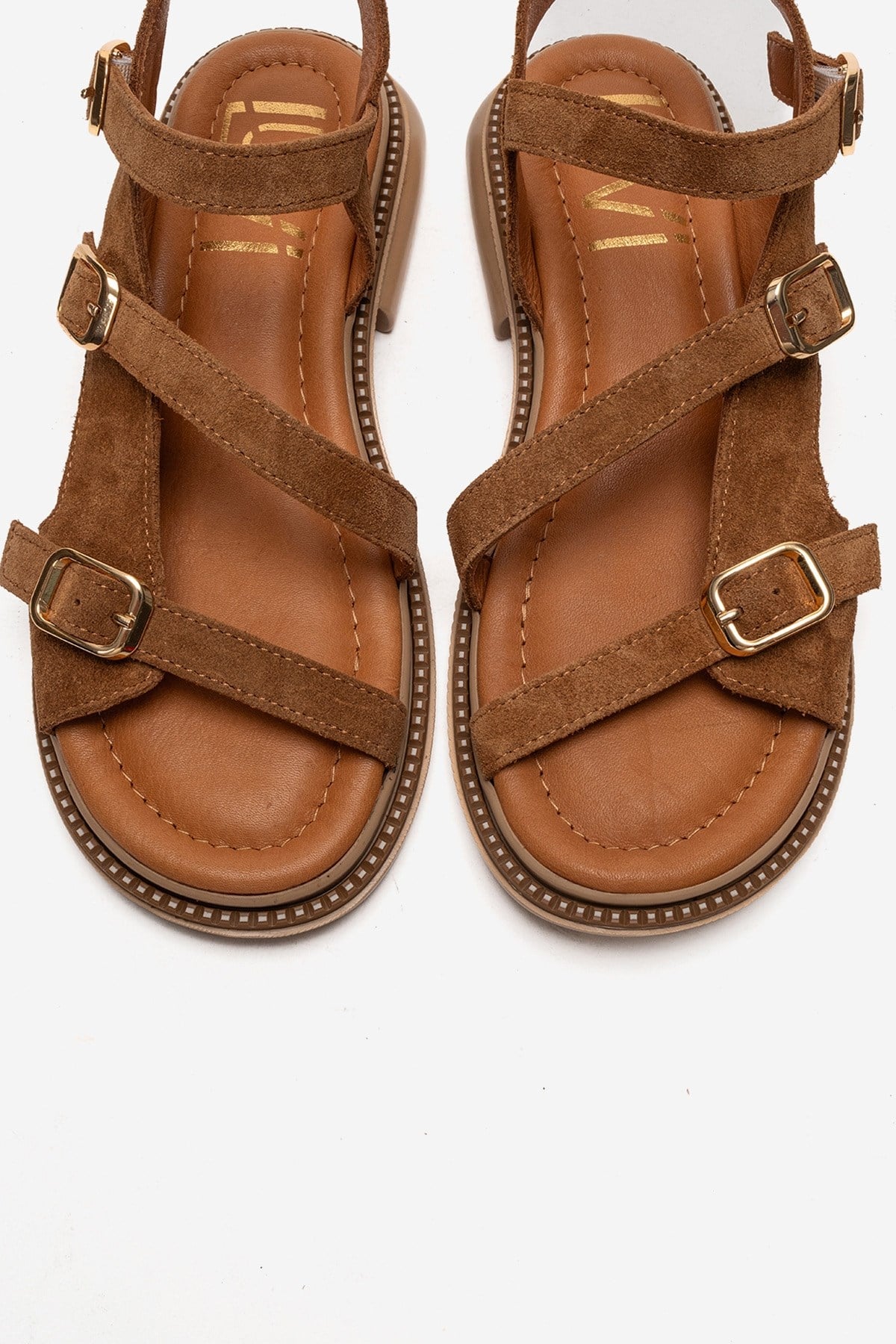 MOREZ - Camel Genuine Leather Sandal (Women)