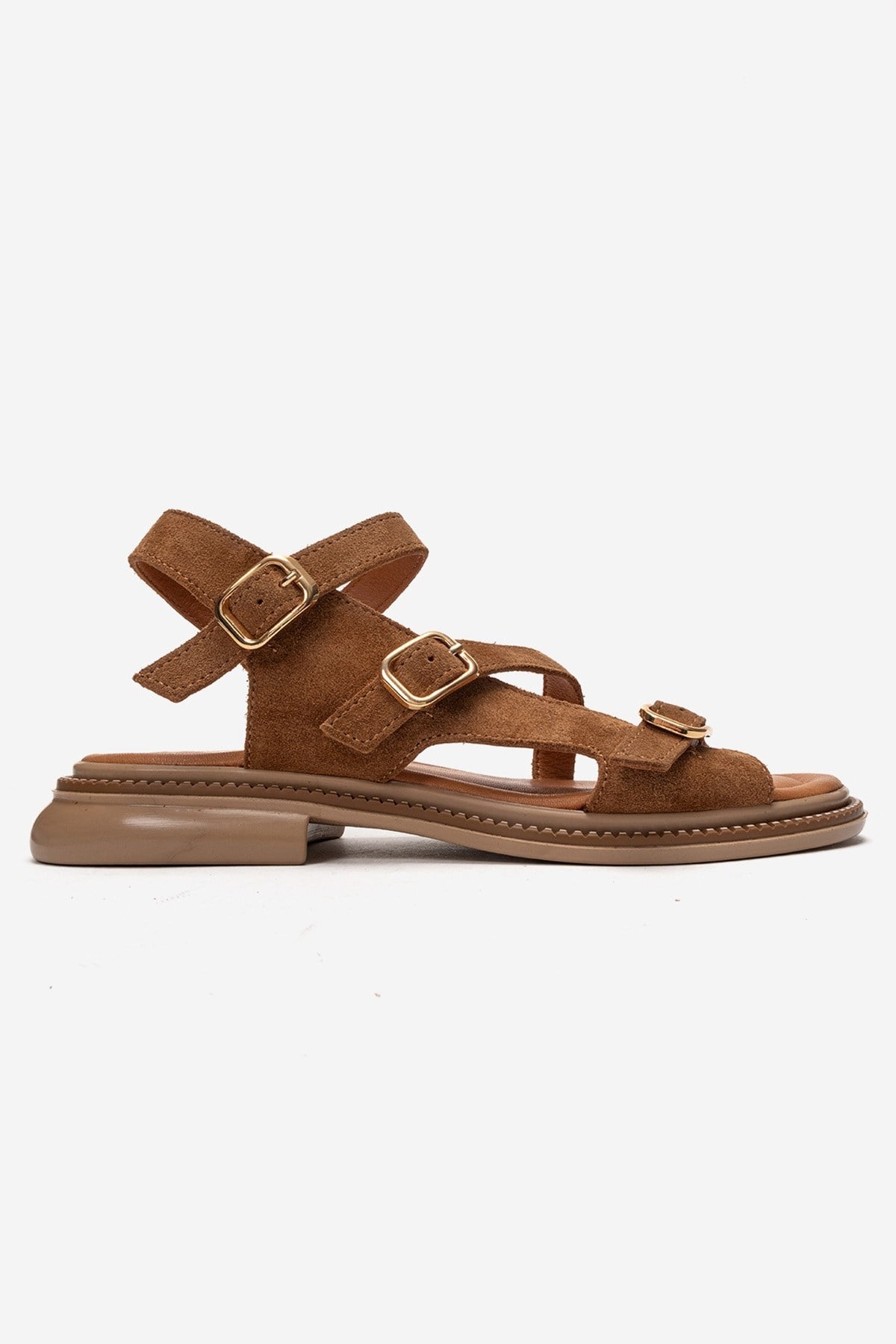 MOREZ - Camel Genuine Leather Sandal (Women)