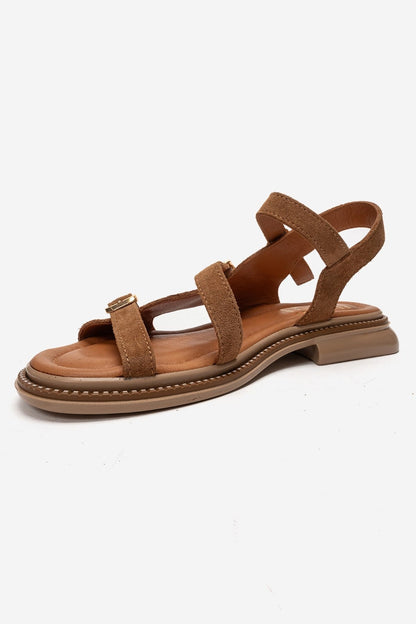MOREZ - Camel Genuine Leather Sandal (Women)