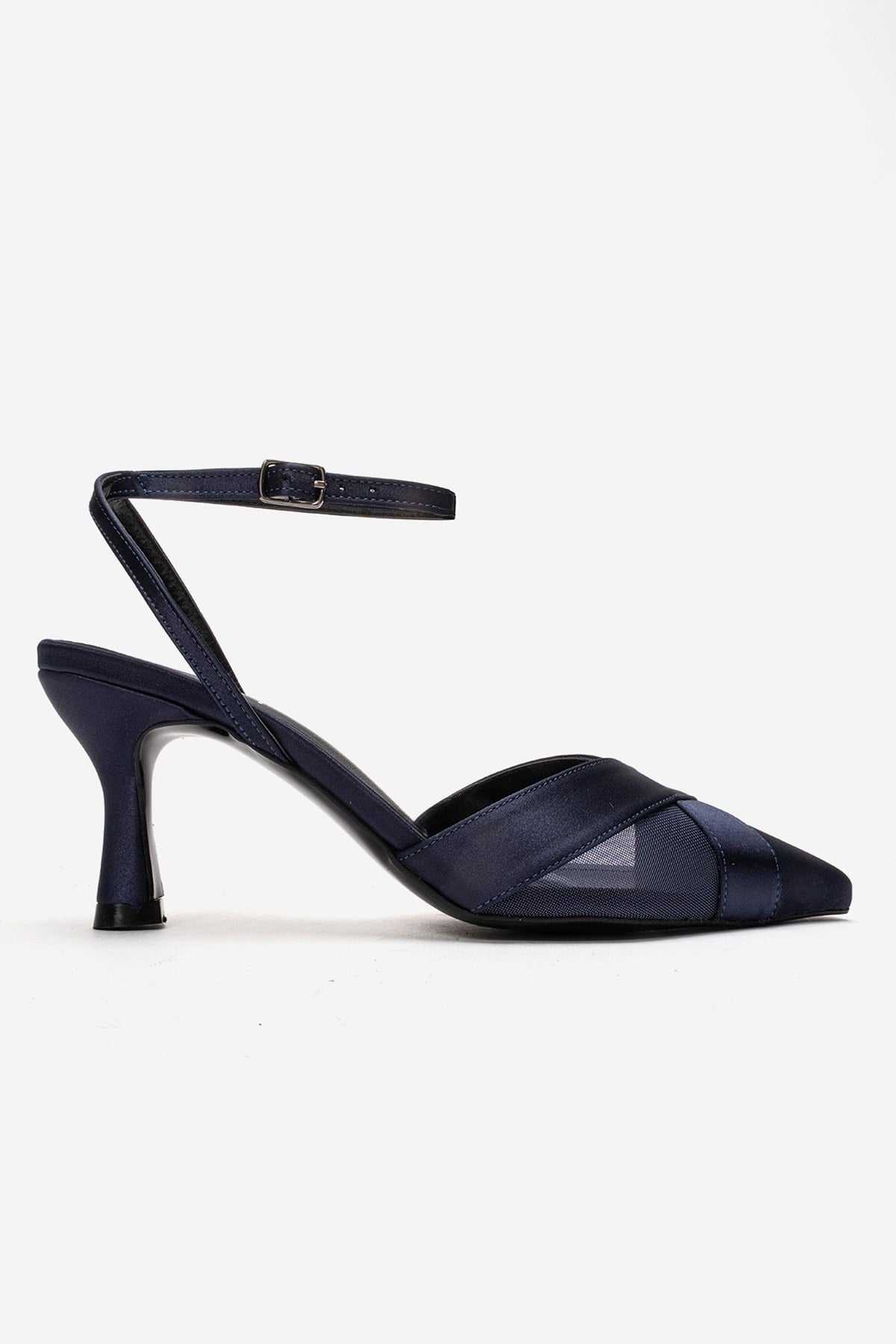 ESTELA - Navy Satin Stiletto Pump (Women)