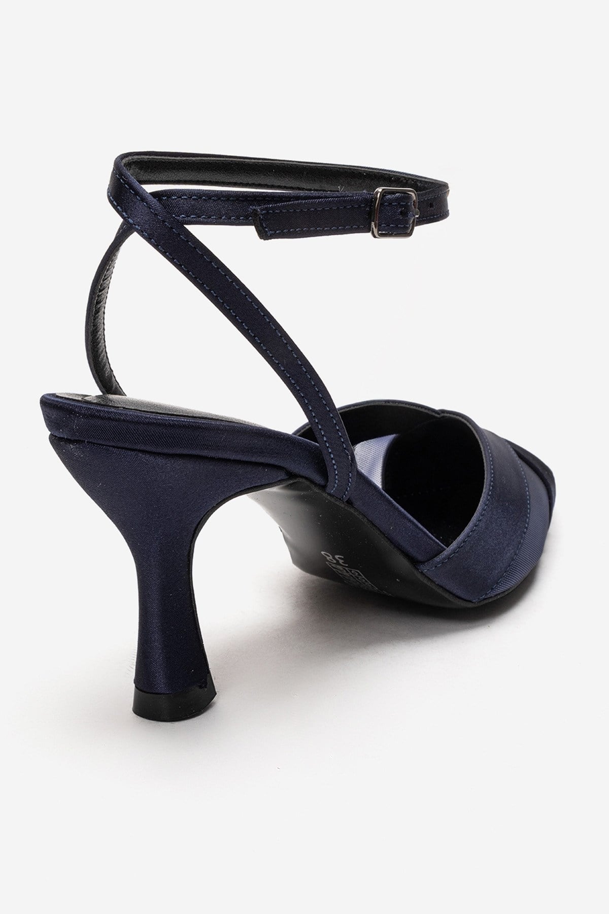 ESTELA - Navy Satin Stiletto Pump (Women)