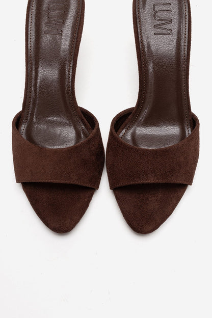 Varelan - Brown Suede Heeled Mule (Women)