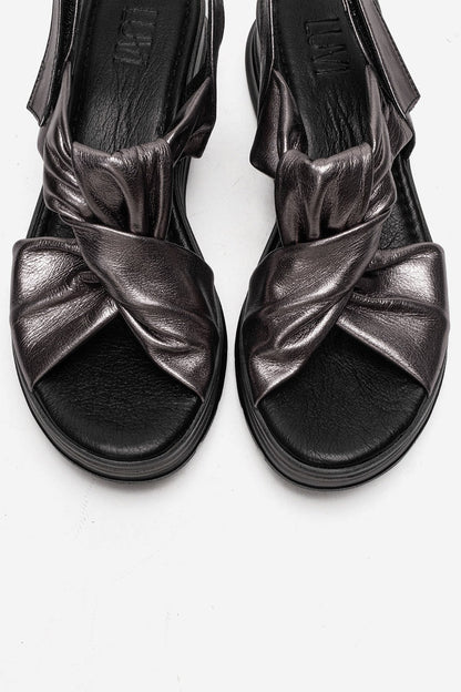 Oara - Silver Genuine Leather Sandal (Women)