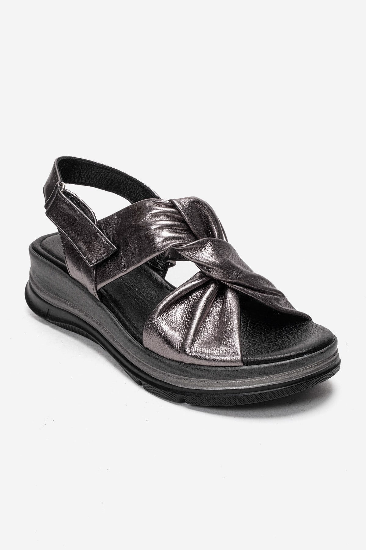 Oara - Silver Genuine Leather Sandal (Women)