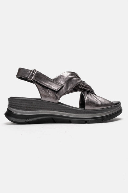 Oara - Silver Genuine Leather Sandal (Women)