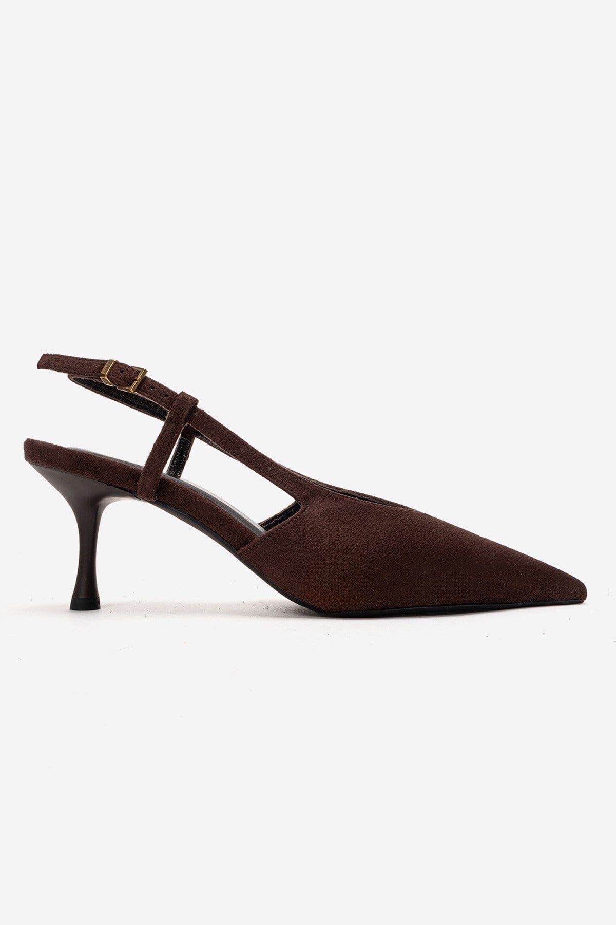 Irena - Brown Genuine Leather Pointed Slingback Stiletto Pump (Women)