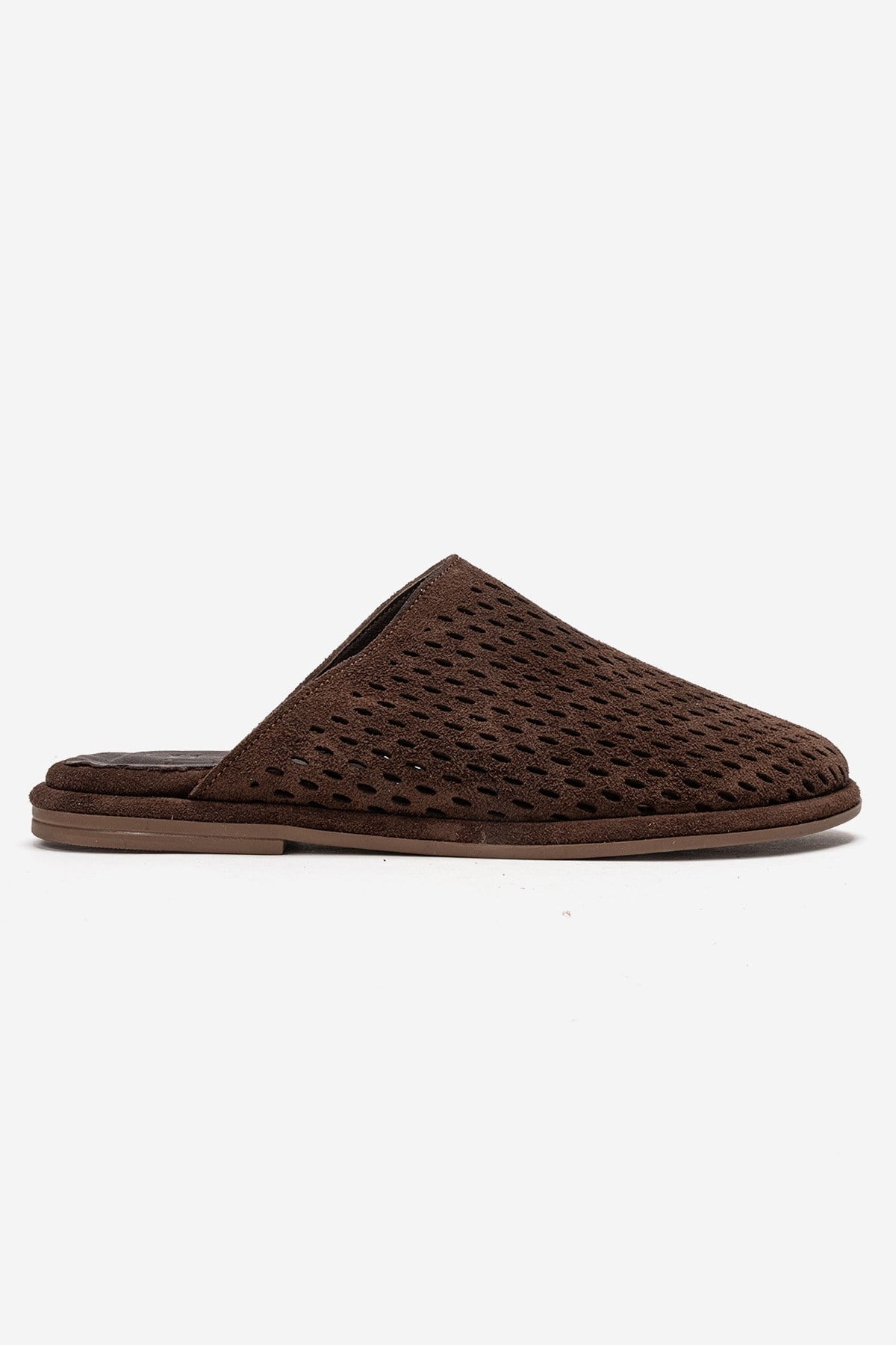 Melara - Brown Genuine Leather Closed-Toe Slide (Women)