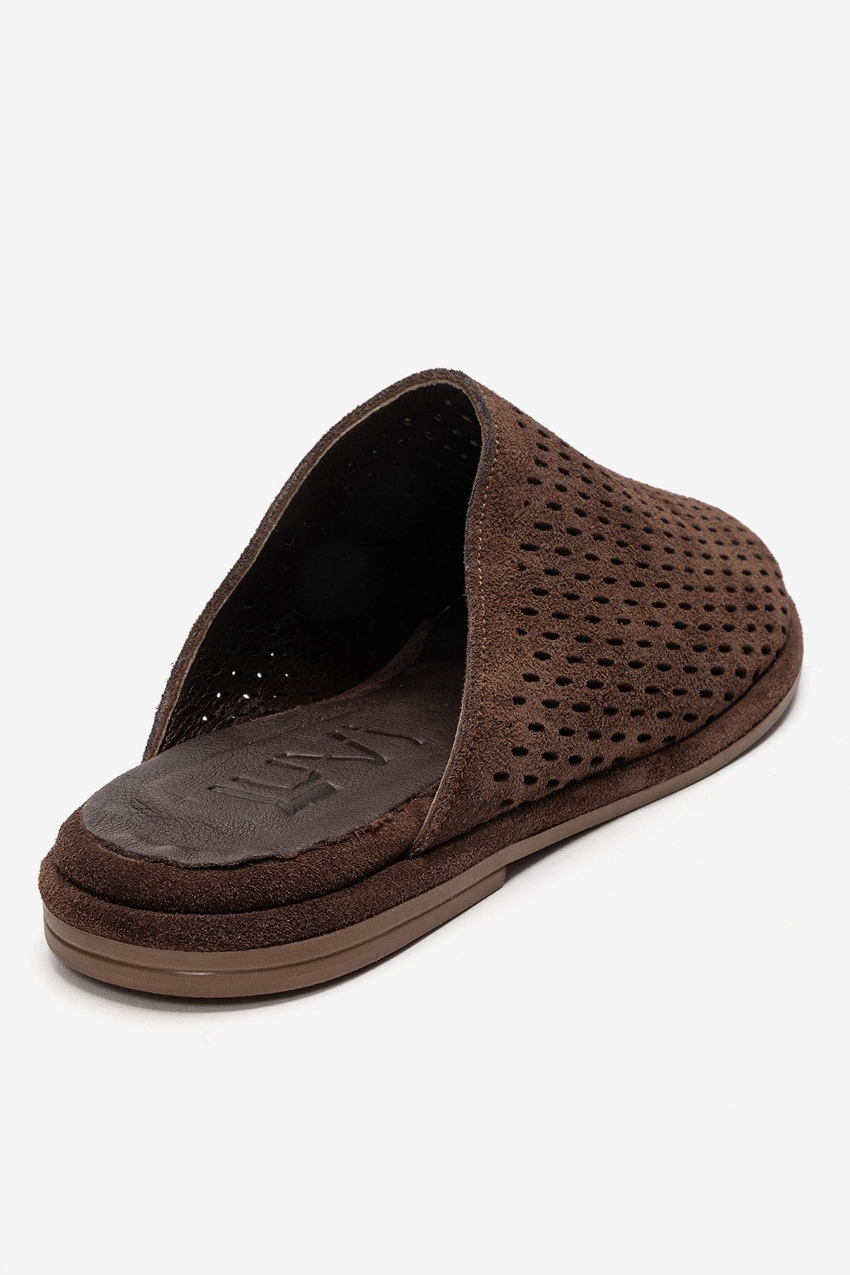 Melara - Brown Genuine Leather Closed-Toe Slide (Women)