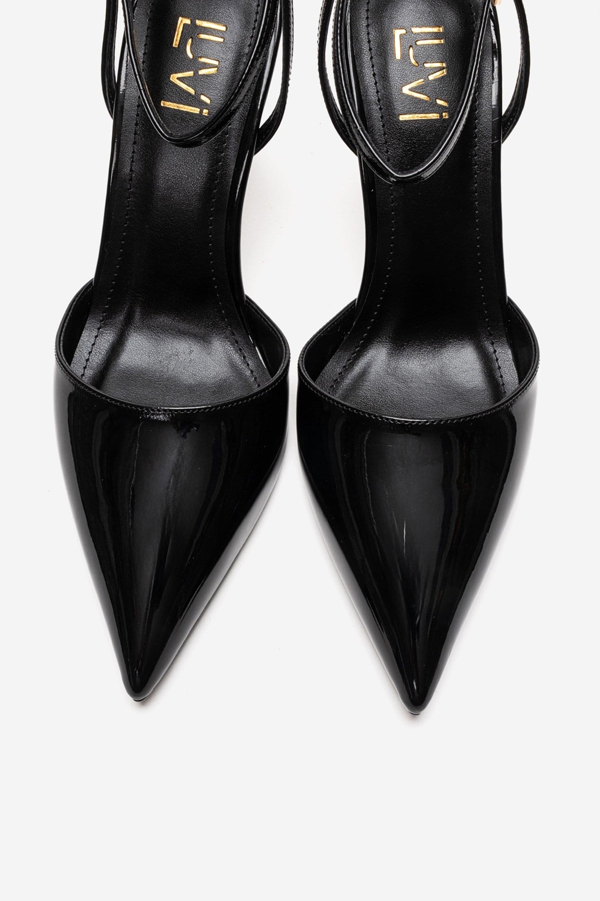 THALIA - Zapatos de tacón de aguja de charol negro (Mujer)