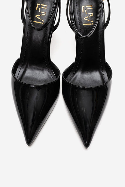 THALIA - Zapatos de tacón de aguja de charol negro (Mujer)