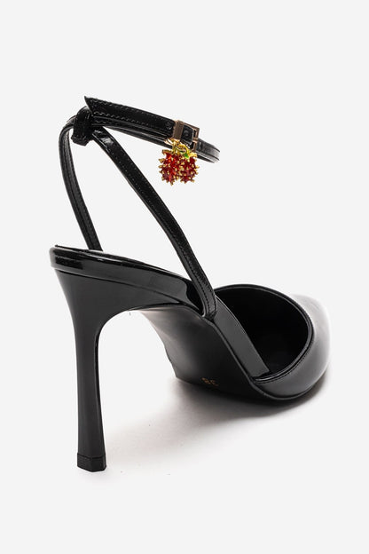 THALIA - Zapatos de tacón de aguja de charol negro (Mujer)
