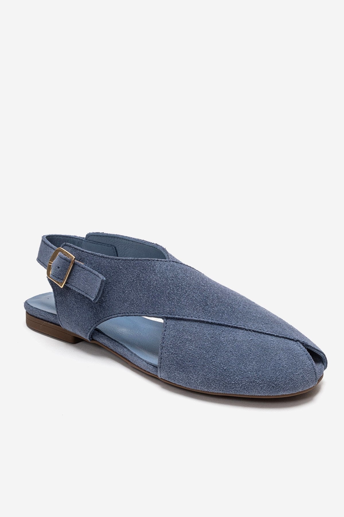 MONARO - Denim Blue Genuine Leather Sandal (Women)