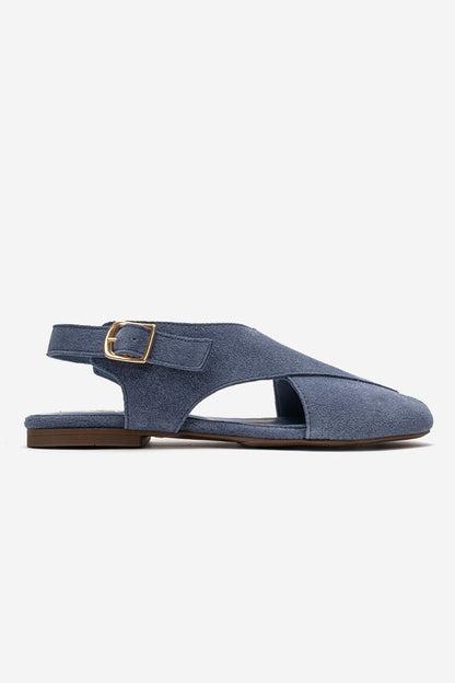 MONARO - Denim Blue Genuine Leather Sandal (Women)