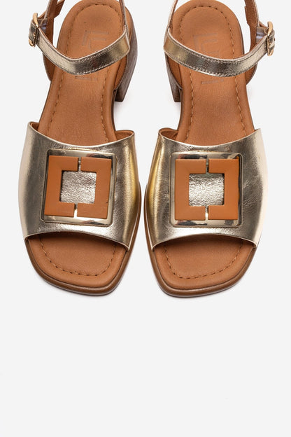 Svelte - Gold Genuine Leather Sandal (Women)