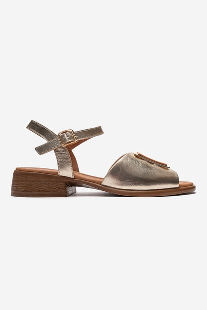 Svelte - Gold Genuine Leather Sandal (Women)