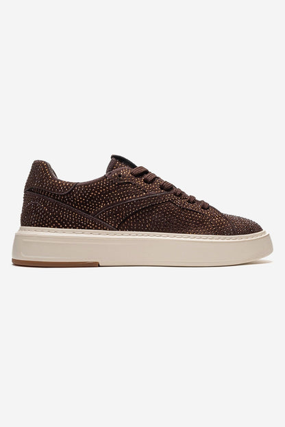 BERINA - Brown Embellished Sneaker (Women)