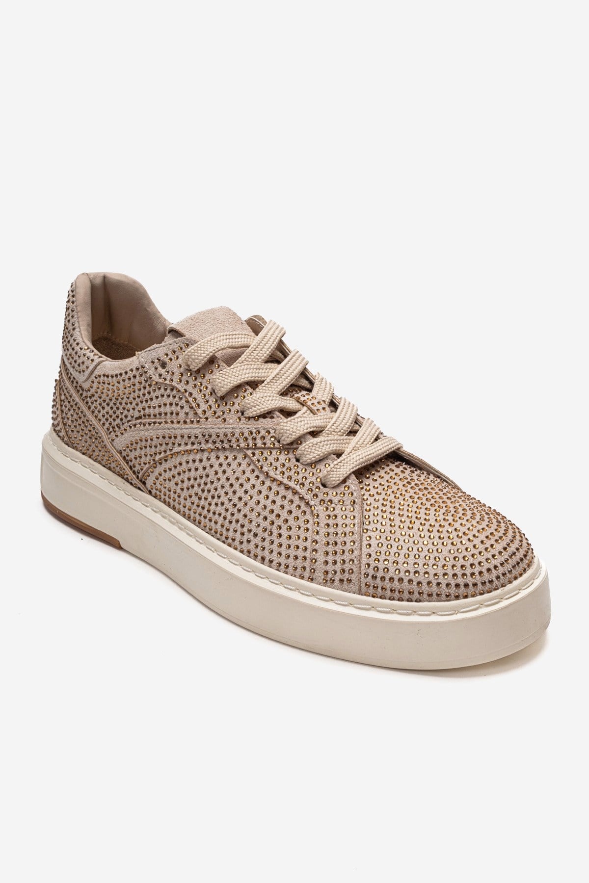BERINA - Beige Embellished Sneaker (Women)