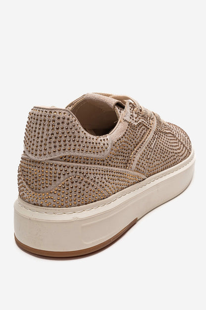BERINA - Beige Embellished Sneaker (Women)