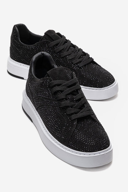 BERINA - Black Studded Casual Sneaker (Women)