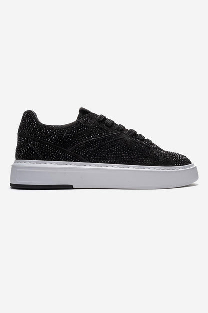 BERINA - Black Studded Casual Sneaker (Women)