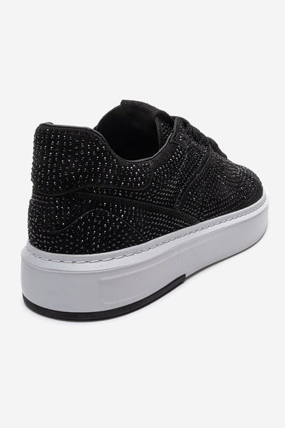 BERINA - Black Studded Casual Sneaker (Women)