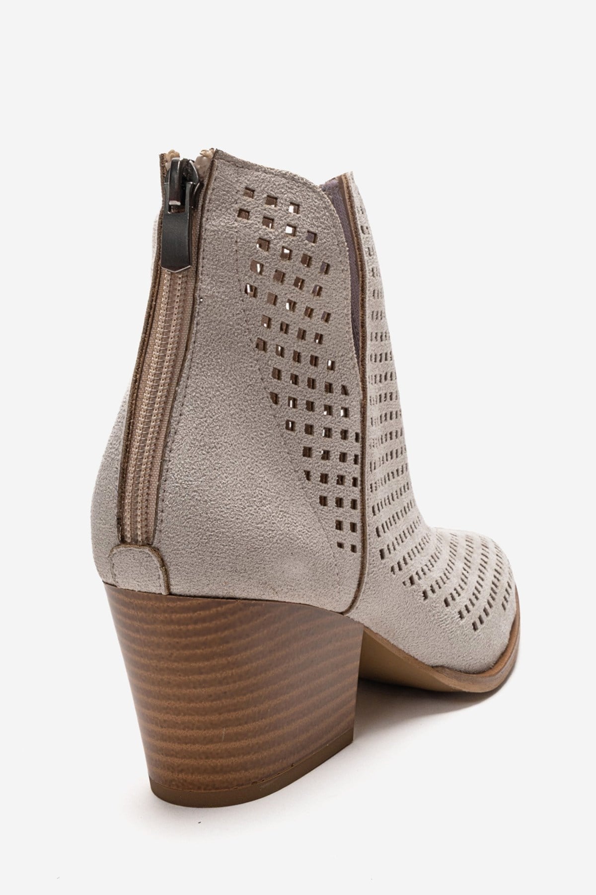 ORVIA - Botín de tacón cuadrado color blanco roto (Mujer)