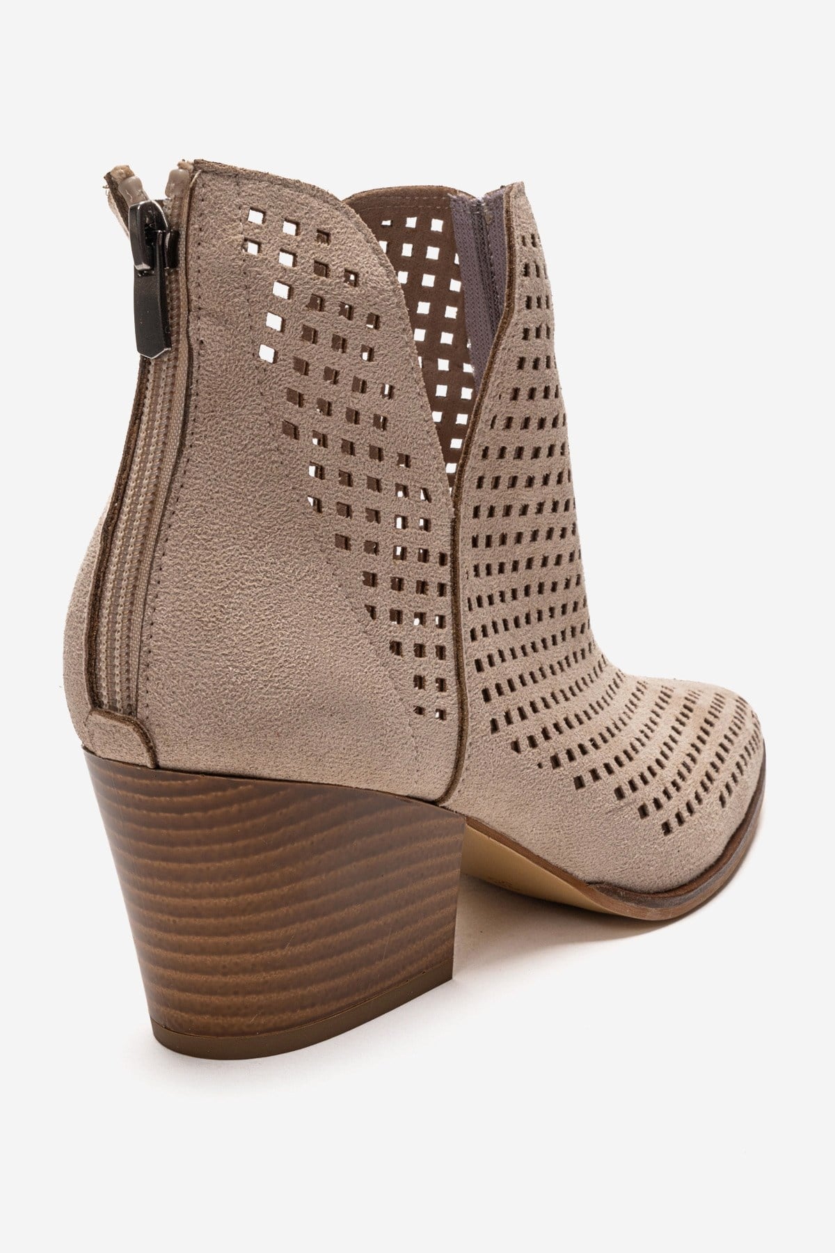 ORVIA - Botín de tacón cuadrado beige (Mujer)