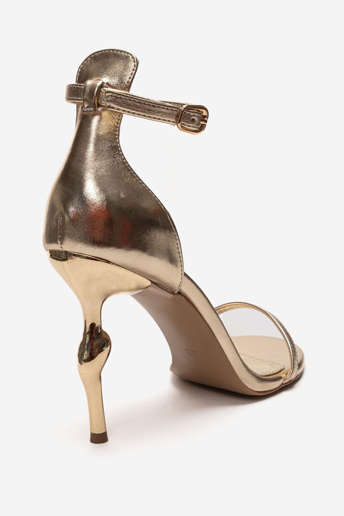 Yelena - Zapatilla de tacón de aguja dorada (Mujer)