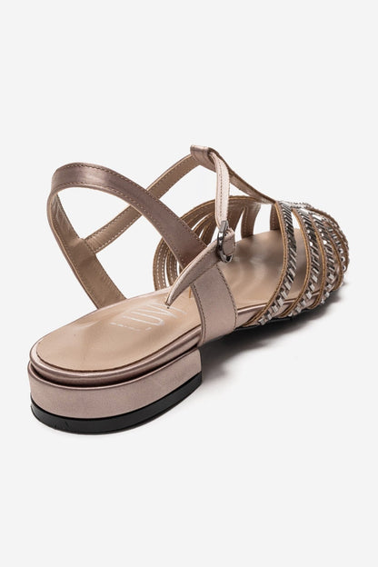 LAVINA - Taupe Genuine Leather Sandal (Women)