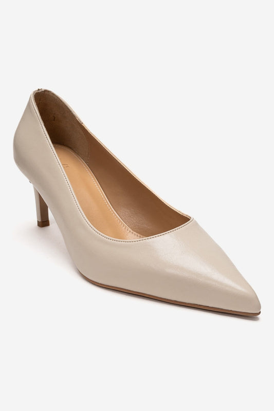 VELMIRA - Off-White Genuine Leather Stiletto Pump (Women)