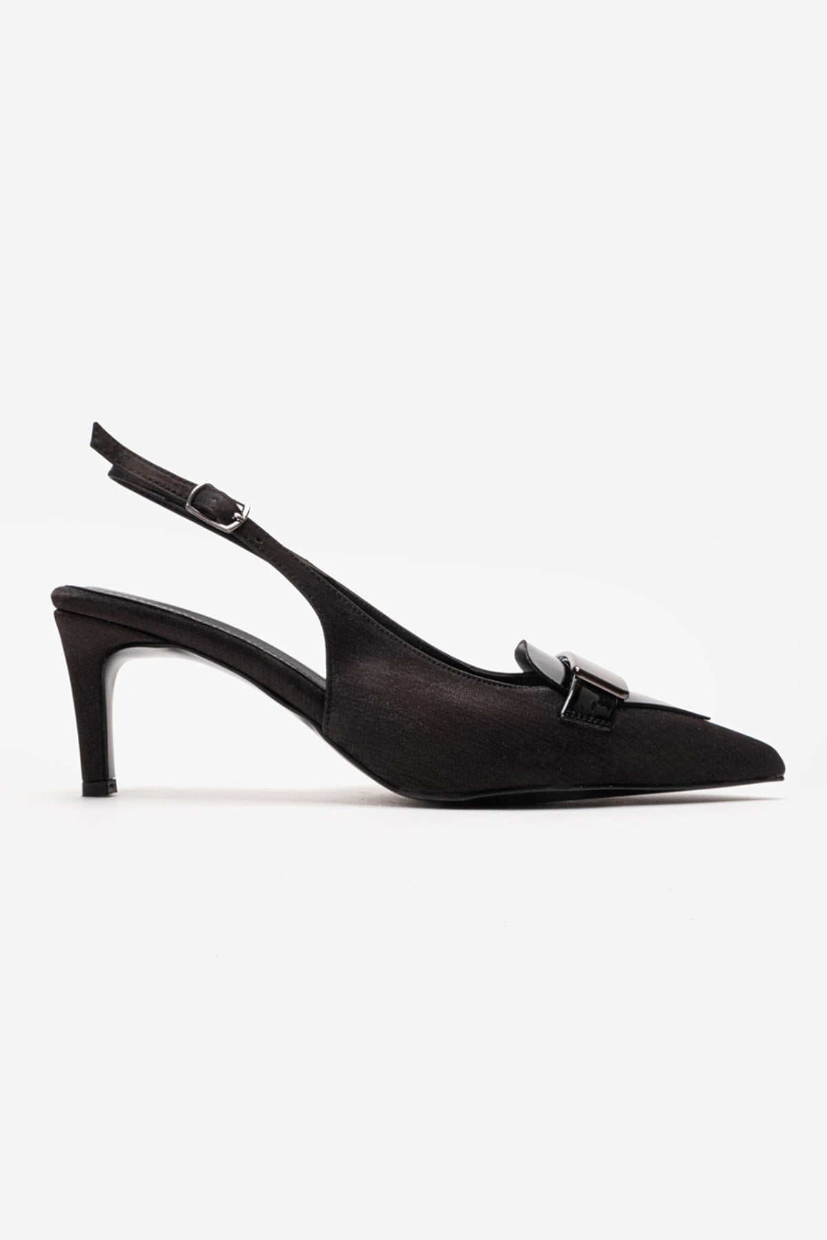 Sollenne - Black Genuine Leather Pointed Toe Stiletto Pump (Women)