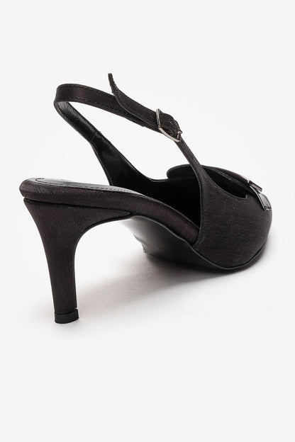 Sollenne - Black Genuine Leather Pointed Toe Stiletto Pump (Women)