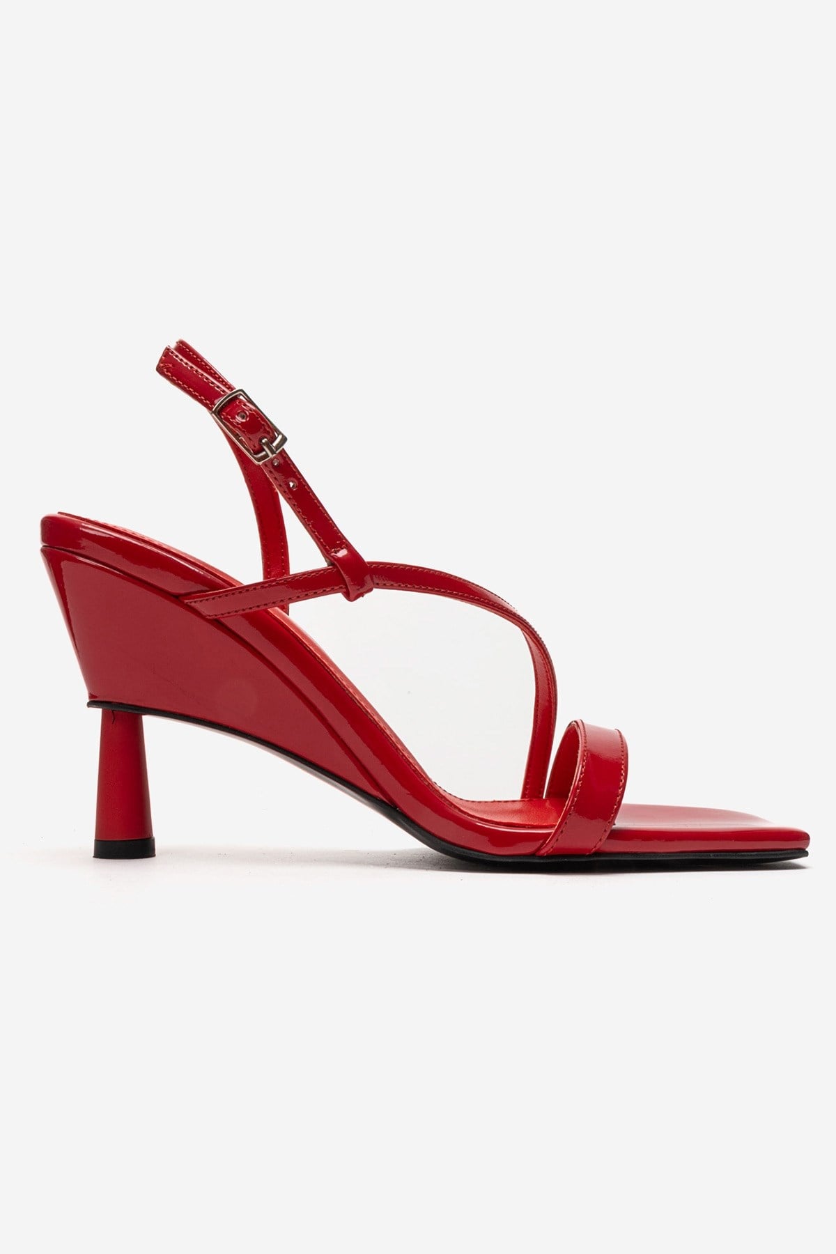 Jolene - Red Genuine Leather Square Toe Stiletto Pump (Women)