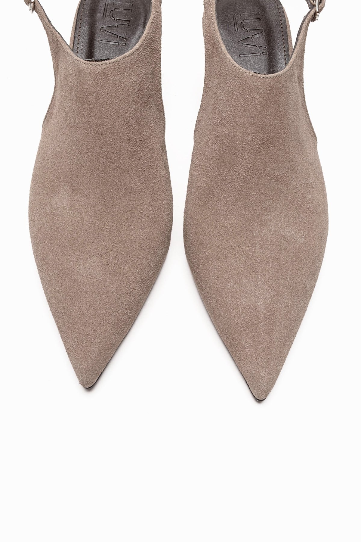 Rosalie - Taupe Genuine Leather Pointed Toe Stiletto Pump (Women)
