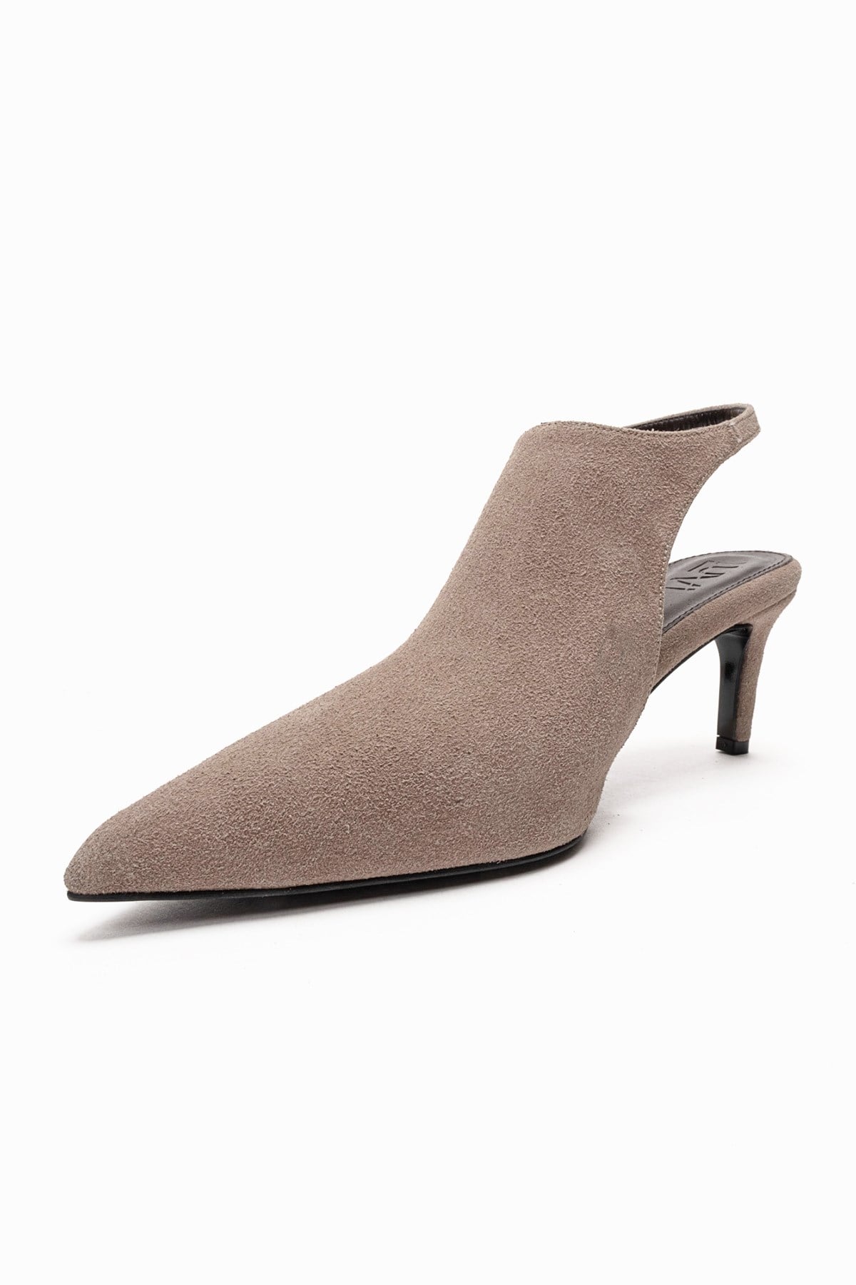 Rosalie - Taupe Genuine Leather Pointed Toe Stiletto Pump (Women)