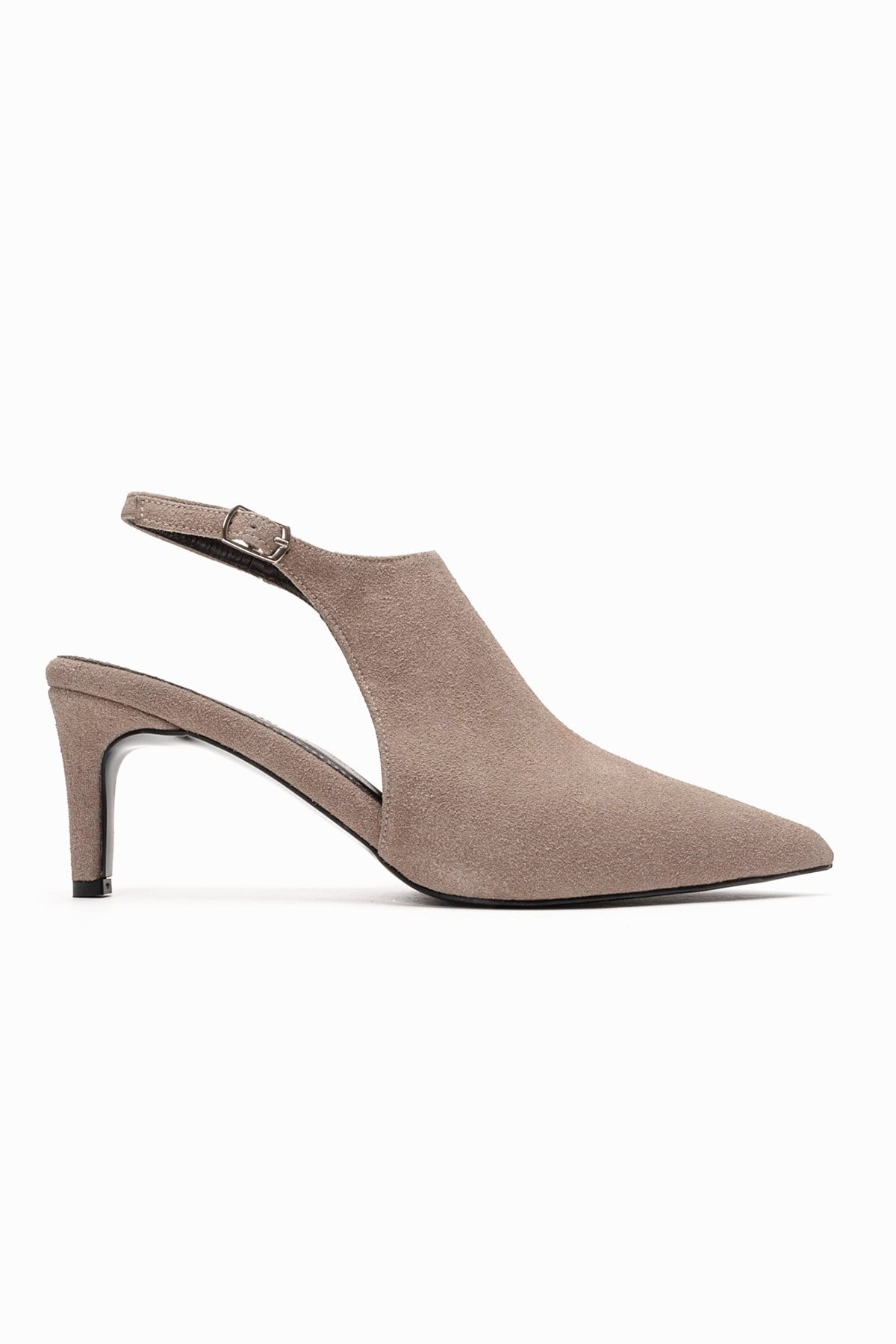 Rosalie - Taupe Genuine Leather Pointed Toe Stiletto Pump (Women)