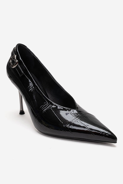 POLLY - Black Stiletto Pump (Women)