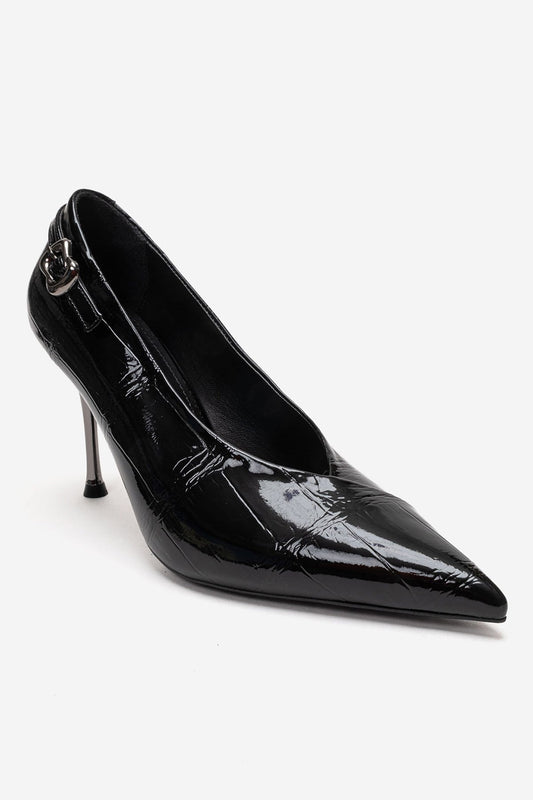 POLLY - Black Stiletto Pump (Women)