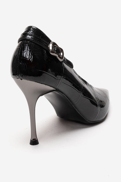 POLLY - Black Stiletto Pump (Women)