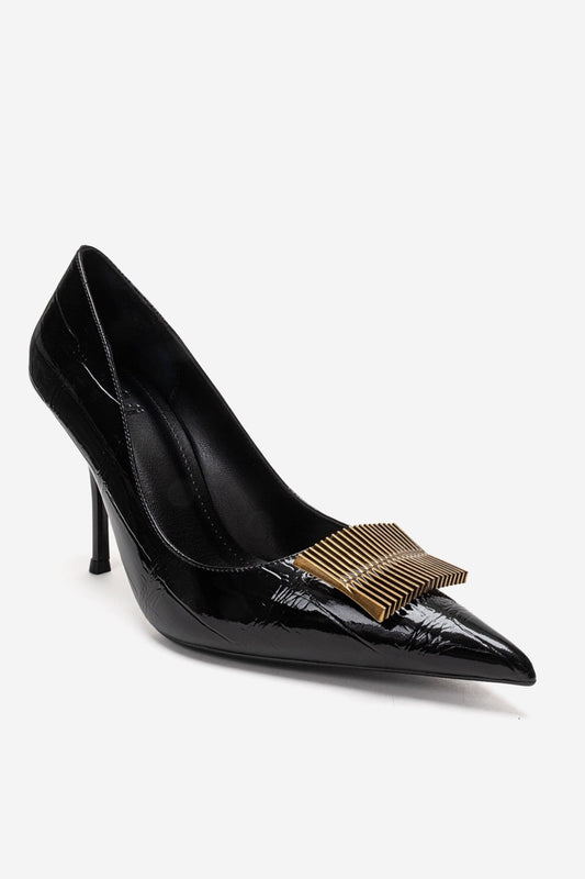 DEXEN - Zapatos de Tacón de Aguja Negros (Mujer)