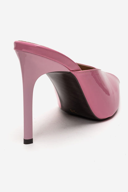 Mirena - Pink Genuine Leather Stiletto Mule (Women)