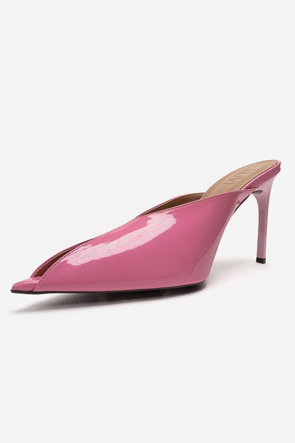 Mirena - Pink Genuine Leather Stiletto Mule (Women)