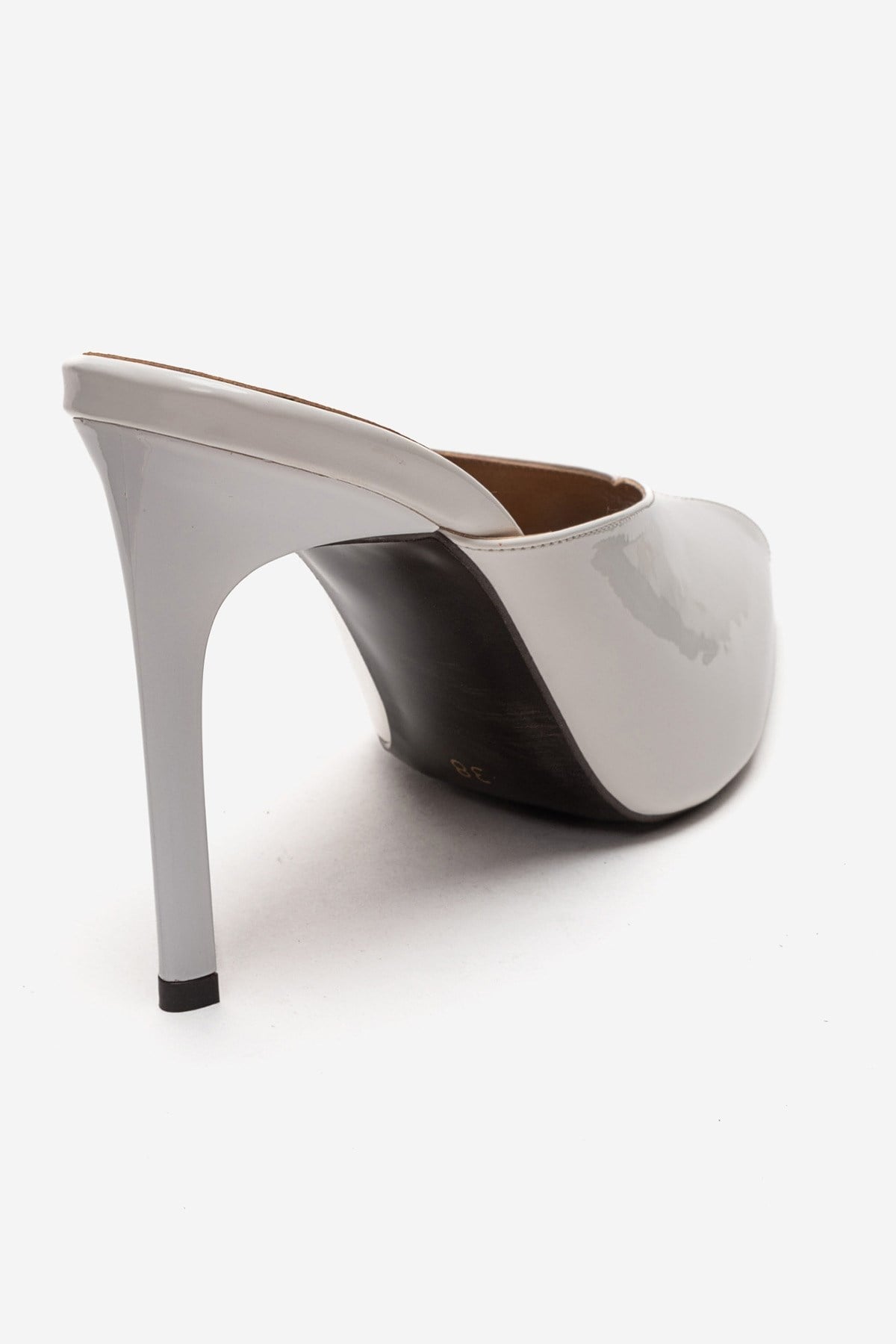 Mirena - White Genuine Leather Stiletto Mule (Women)
