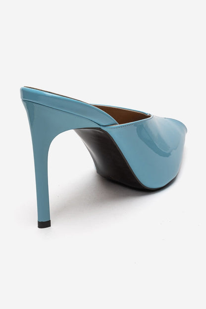 Mirena - Blue Genuine Leather Stiletto Mule (Women)
