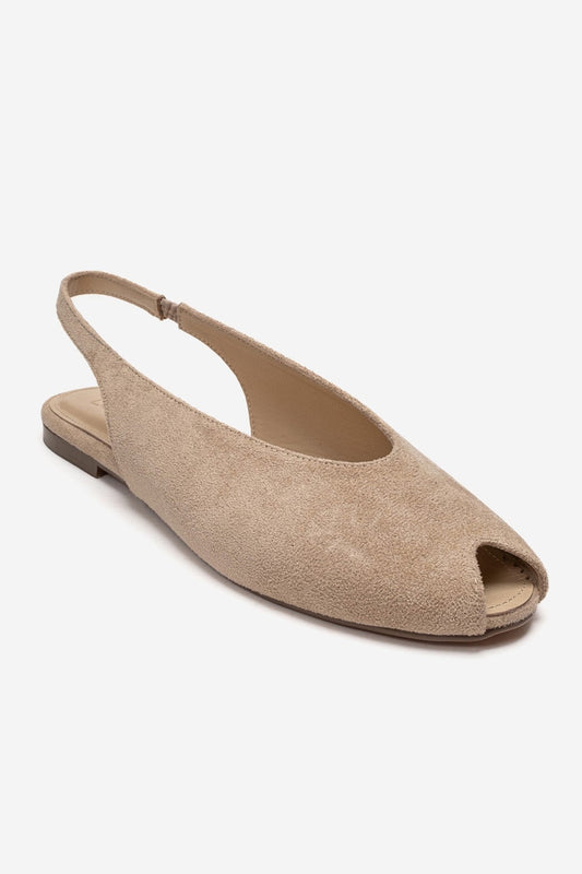 SERINA - Sandalia de Cuero Genuino Beige (Mujer)