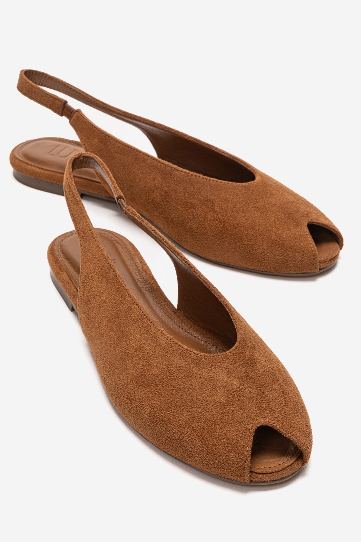 SERINA - Sandalia de piel auténtica Camel (Mujer)