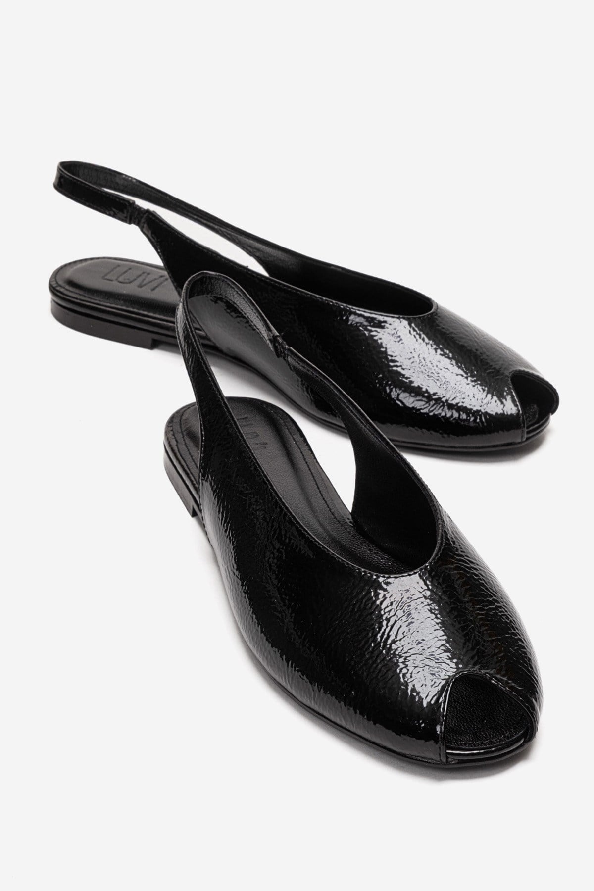 SERINA - Black Genuine Leather Sandal (Women)