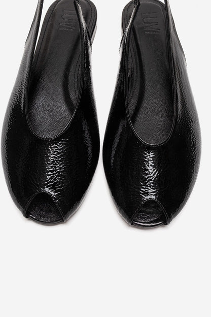 SERINA - Black Genuine Leather Sandal (Women)