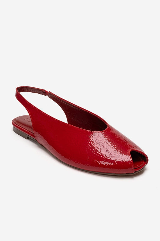 SERINA - Sandalia de Piel Genuina Roja (Mujer)